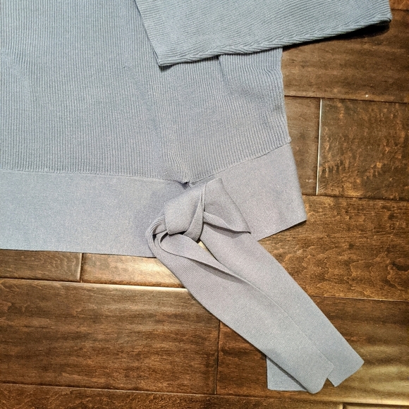 Baby Blue Side Tie Turtleneck - Picture 4 of 4